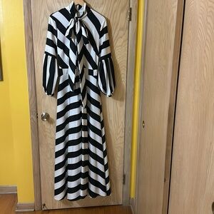 Black and white statement piece dress